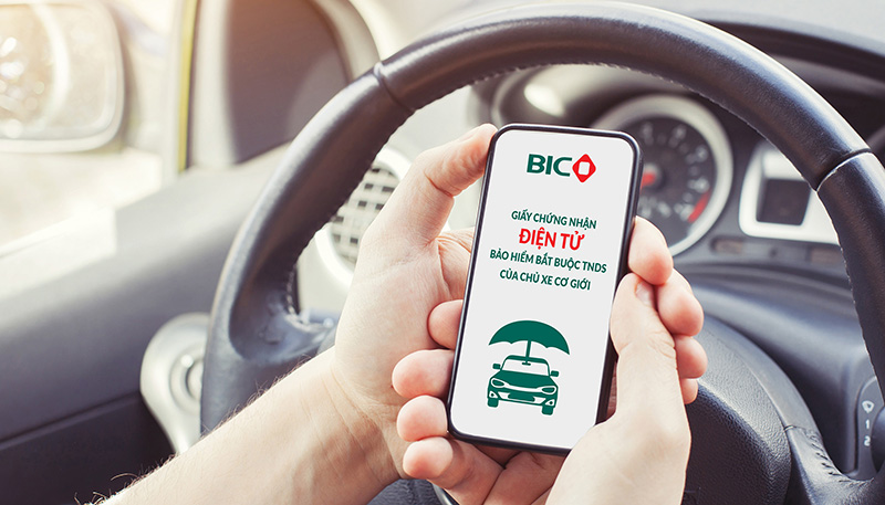 BIC cấp giấy chứng nhận điện tử bảo hiểm bắt buộc TNDS của chủ xe cơ giới